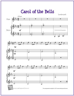 Carol of the Bells | Free Sheet Music, Lyrics and Video | the songs we sing